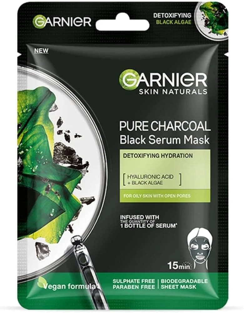 GARNIER SKIN ACT.PURE CHARCOAL MASK 28G